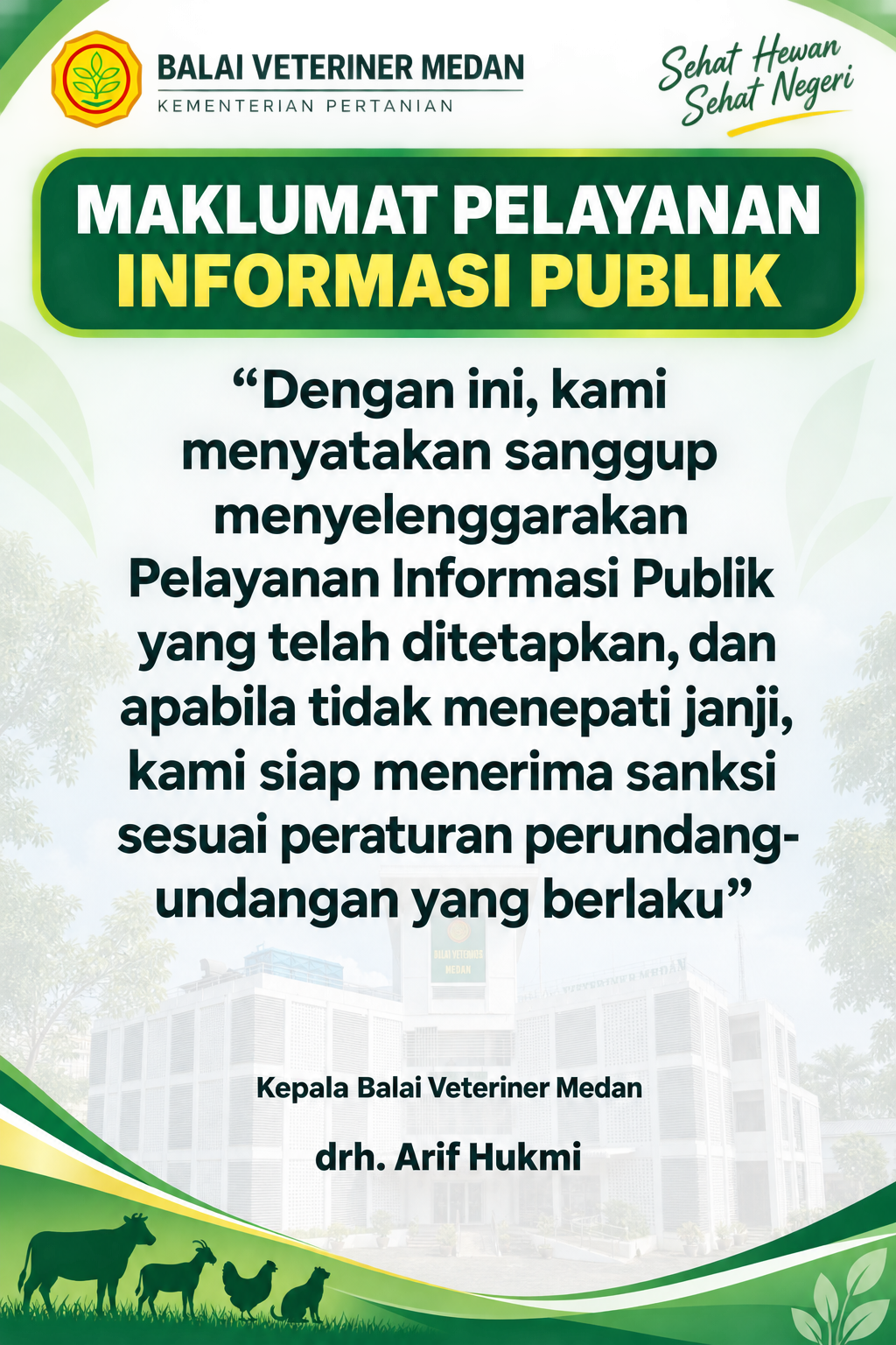 Maklumat Pelayanan Informasi Publik Balai Veteriner Medan 2026